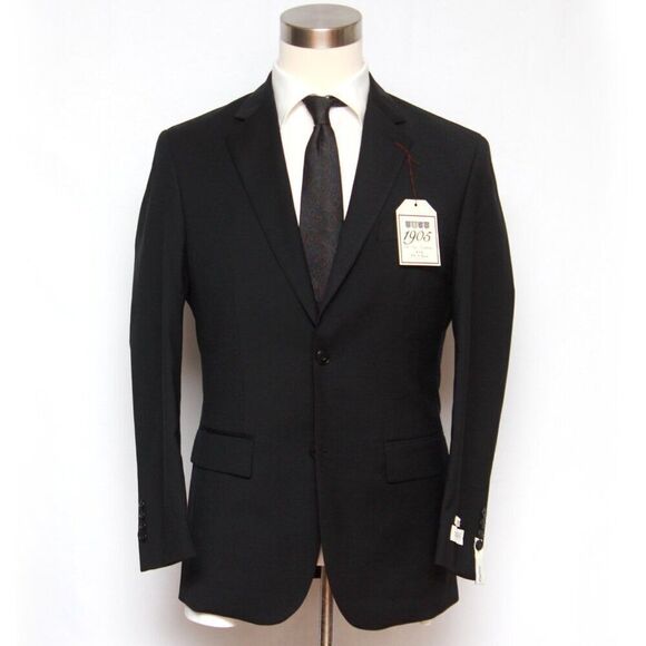 JOS A BANK Men's Wool Blazer Sport Coat Jacket‎ 38S Black D070428 343Y